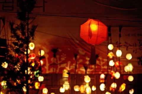 Red lantern Foto stock