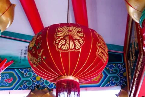 Red lantern set originally. Foto stock