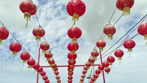 Red lanterns Stock Footage 322895434
