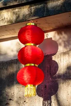 Red lanterns Foto stock