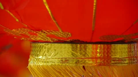 Red lanterns tassel swaying in wind,elements of East,china new year. Stock Footage