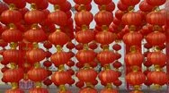 Red Lanterns Tassel Swaying In Wind,Elements Of East,China New Year. Stock Footage