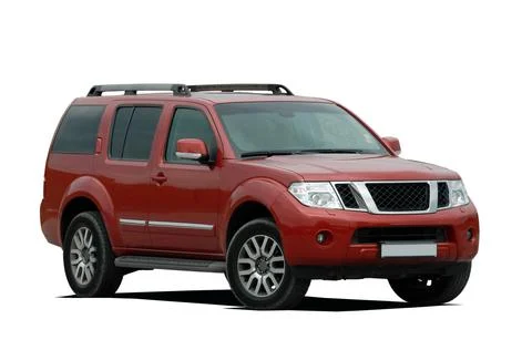 Red large SUV 库存照片