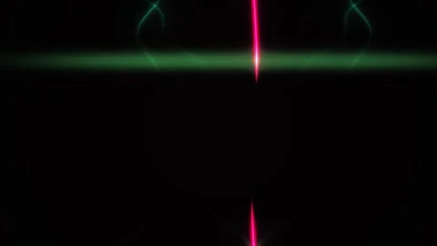 Red laser beam in black background. Stock Footage 335115339