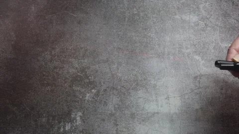 Red laser beam is made visible Stock Footage 304131595