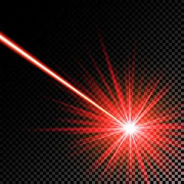 Red laser beam. vector illustration. Stock Illustration