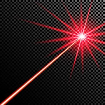 Red laser beam. vector illustration. Stock-Illustration