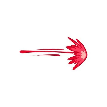 Red laser blast shooting graphic vector illustration Stock Illustration