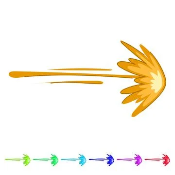 Red laser blast shooting vector graphic Stock Illustration