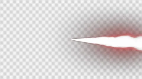The red laser is directed to the right, alpha channel, VFX element Stock Footage 203970624