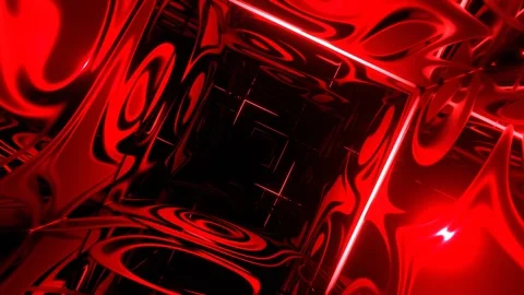 Red Laser Light Movement in the Fantasy Infinite Tunnel Background VJ Loop i Stock Footage 334719877