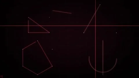 Red Laser Lines Construction VJ Background 库存影片 344376925
