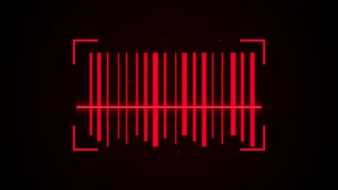 Red laser scanning barcode graphic animation Stock Footage 347037578