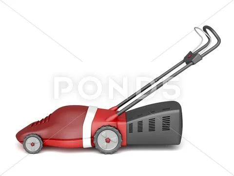 Red lawn mower Stock Illustration