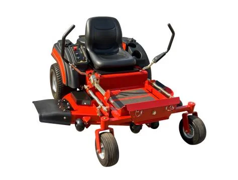Red lawnmower Stock Photos