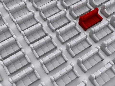 Red leadership sofes. 3d red leadership sofes. 3d Copyright: xZoonar.com/S... Stock Photos