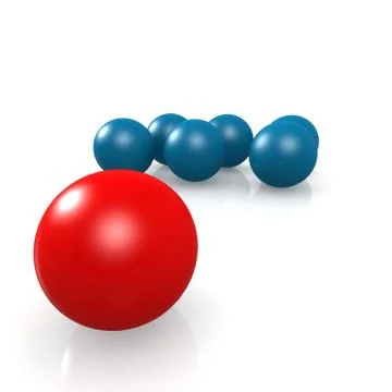 Red leading ball Stock Illustration