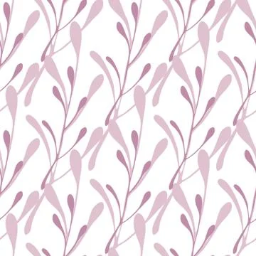 Red leaf branch backdrop. Branches seamless pattern. Illustrazione stock