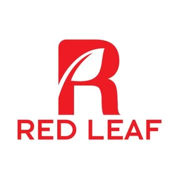 Red Leaf Logo. Illustrazione stock