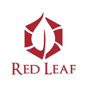 Red Leaf Logo vector design. Stock Illustration