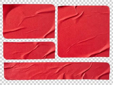 Red Leaf Shape paper stickers Stock Photos