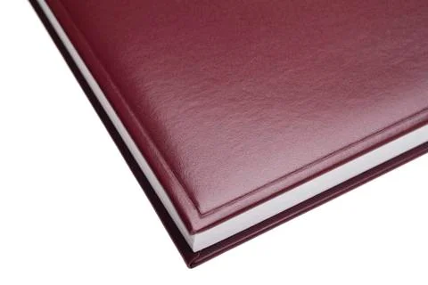 Red leather notebook Stock Photos