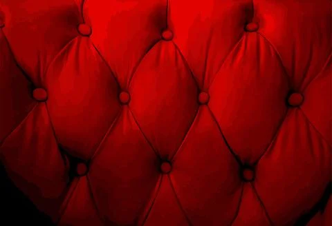Red leather retro sofa texture with buttons Illustrazione stock