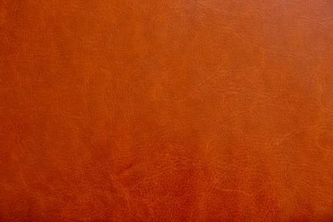 Red leather smooth old as background, leather texture Stock Photos