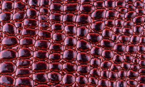 Red leather texture Stock Photos