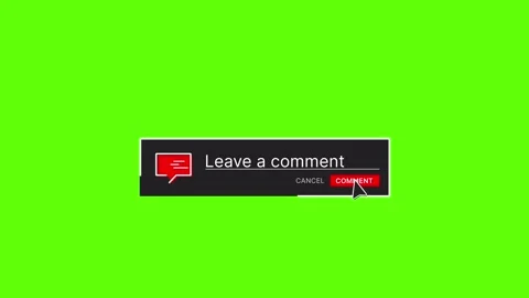 Red Leave a Comment Animation Pack Thanks Posted Green Screen 4K Stock Footage 347727464
