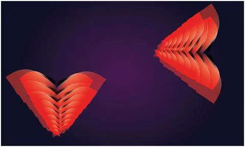 Red leaves on abstract background Illustrazione stock