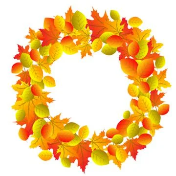 Red leaves isolated Stock Illustration