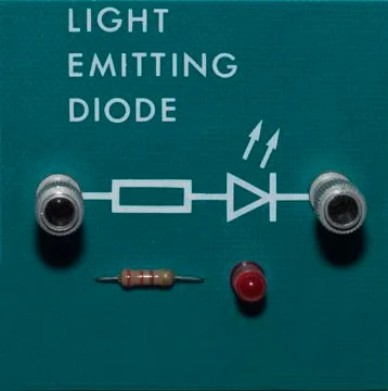 Red LED on Block Stock Photos