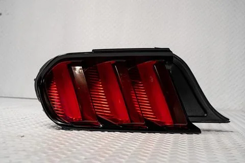 Red LED car tail light isolated on white background Foto stock