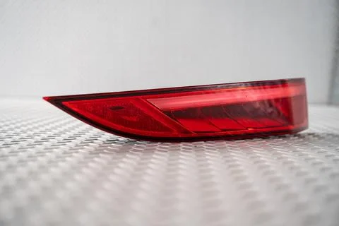 Red LED car tail light isolated on white background Foto stock