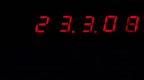 RED LED COUNTER / CLOCK / TIMER Stock-Footage 61069510