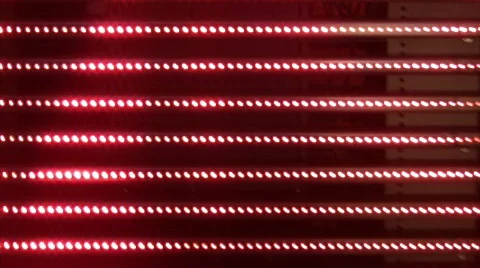 Red led horizontal LED lines Stock Footage 737254