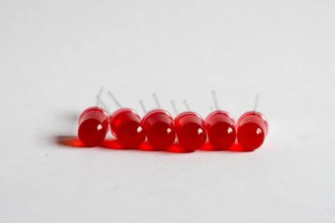 Red LEDs in a Row Stock Photos