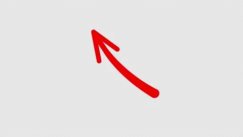 Red left upward arrow animation Stock Footage 330432230
