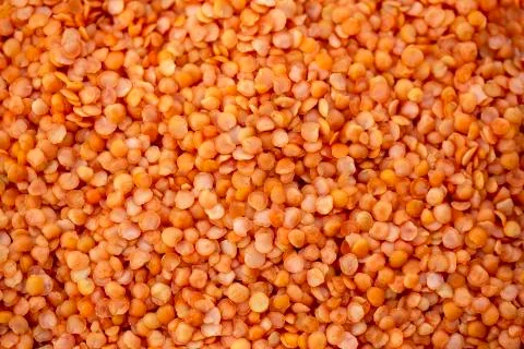 Red lentil texture Stock Photos