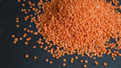 Red lentils 3 Video stock 322534806
