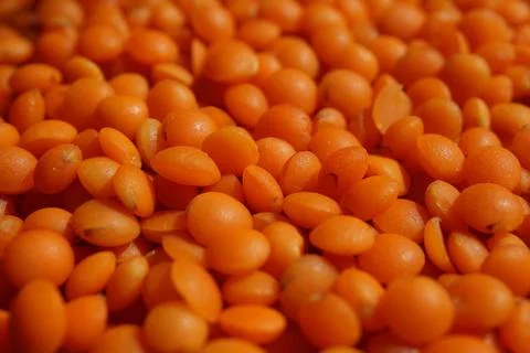 Red lentils macro Stock Photos