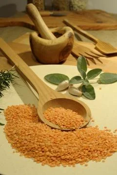 Red lentils Stock Photos
