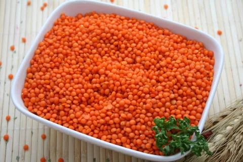 Red lentils Stock Photos
