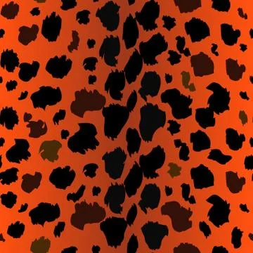Red Leopard pattern, print, vector, illustration, seamless, wallpaper, backgr 스톡 일러스트