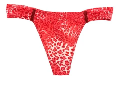 Red leopard thong Stock Photos
