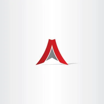 Red letter a arrow logo Stock-Illustration