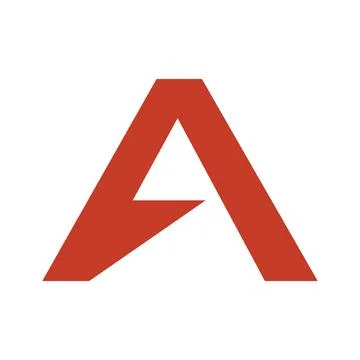 Red Letter A Logo Vector Stock Illustration