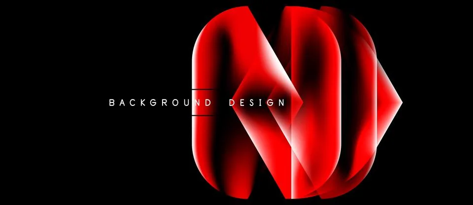 Red letter N design. Gradient effect creates depth, modern aesthetic. Black Stock Illustration