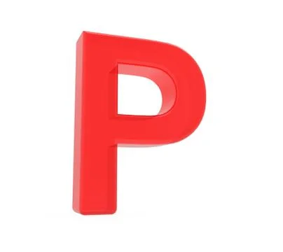 Red letter P Stock Illustration